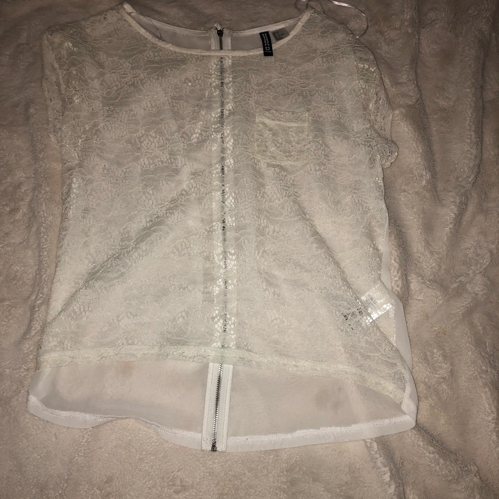 Sheer lace top
